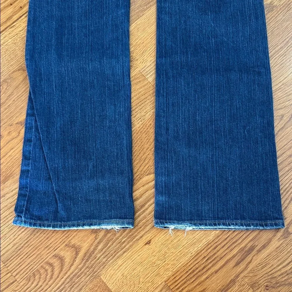 New York & Company Bootcut Jeans Dark Wash Raw Hem Size 8/29